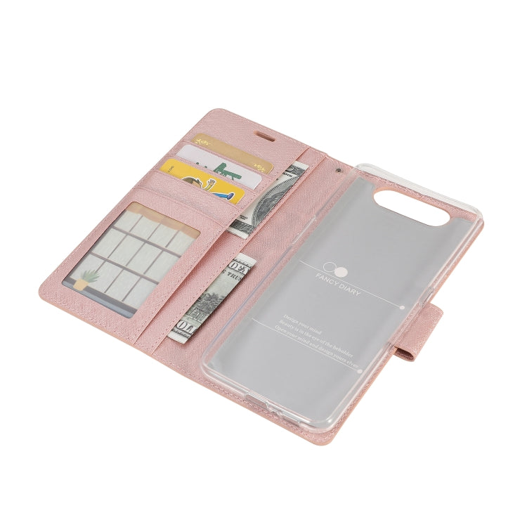 Silk Texture Horizontal Flip Leather Case for Galaxy A80, with Holder & Card Slots & Wallet & Photo Frame