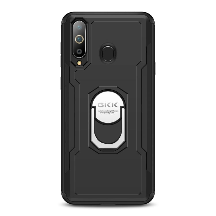 GKK Magnetic 360 Degree Rotation Ring Holder PC + TPU Armor Case for Galaxy A8s