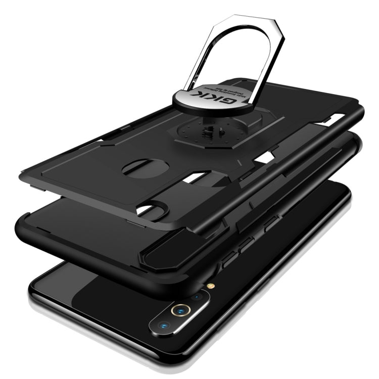 GKK Magnetic 360 Degree Rotation Ring Holder PC + TPU Armor Case for Galaxy A8s