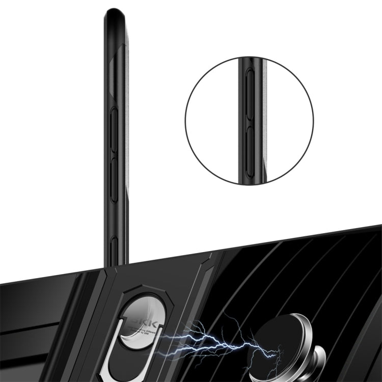 GKK Magnetic 360 Degree Rotation Ring Holder PC + TPU Armor Case for Galaxy A8s