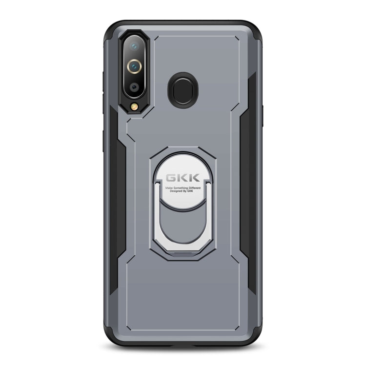 GKK Magnetic 360 Degree Rotation Ring Holder PC + TPU Armor Case for Galaxy A8s