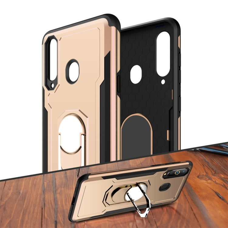 GKK Magnetic 360 Degree Rotation Ring Holder PC + TPU Armor Case for Galaxy A8s