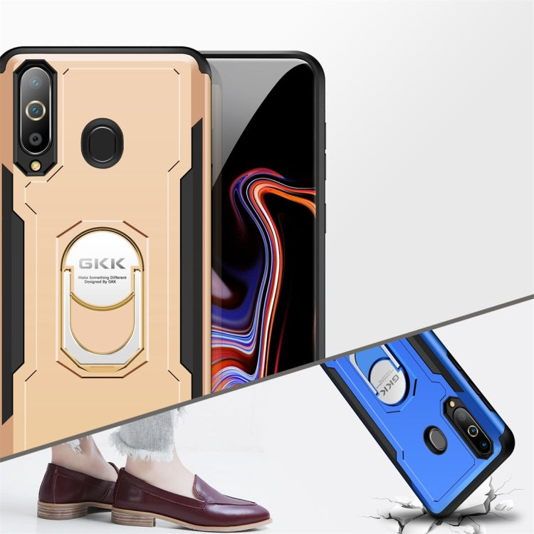 GKK Magnetic 360 Degree Rotation Ring Holder PC + TPU Armor Case for Galaxy A8s