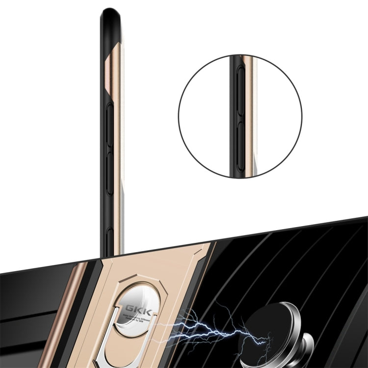 GKK Magnetic 360 Degree Rotation Ring Holder PC + TPU Armor Case for Galaxy A8s