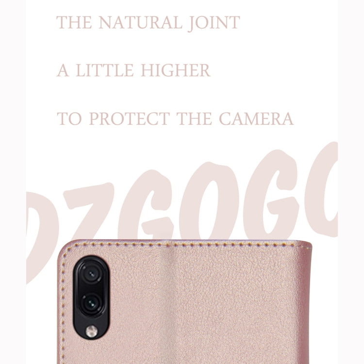 DZGOGO MILO Series PC + PU Horizontal Flip Leather Case for Galaxy M10, with Holder & Card Slot & Wallet