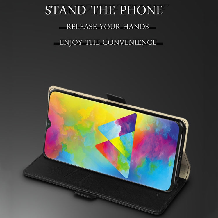 DZGOGO MILO Series PC + PU Horizontal Flip Leather Case for Galaxy M10, with Holder & Card Slot & Wallet