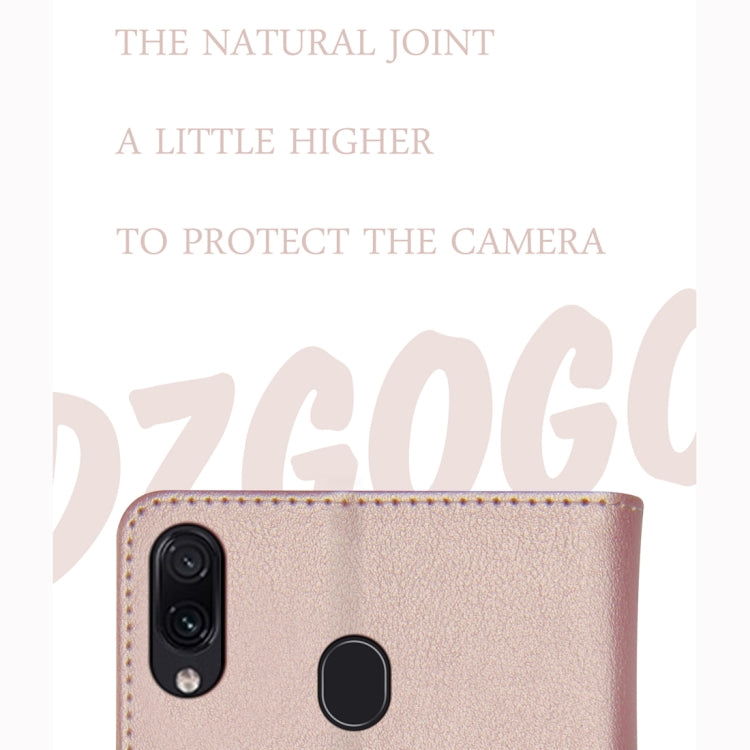 DZGOGO MILO Series PC + PU Horizontal Flip Leather Case for Galaxy M20, with Holder & Card Slot & Wallet