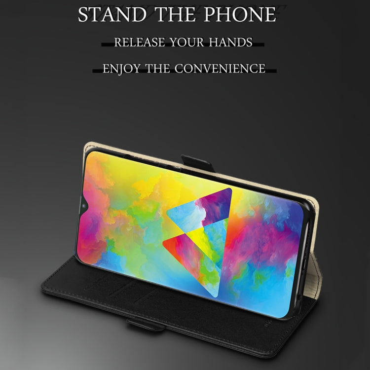 DZGOGO MILO Series PC + PU Horizontal Flip Leather Case for Galaxy M20, with Holder & Card Slot & Wallet