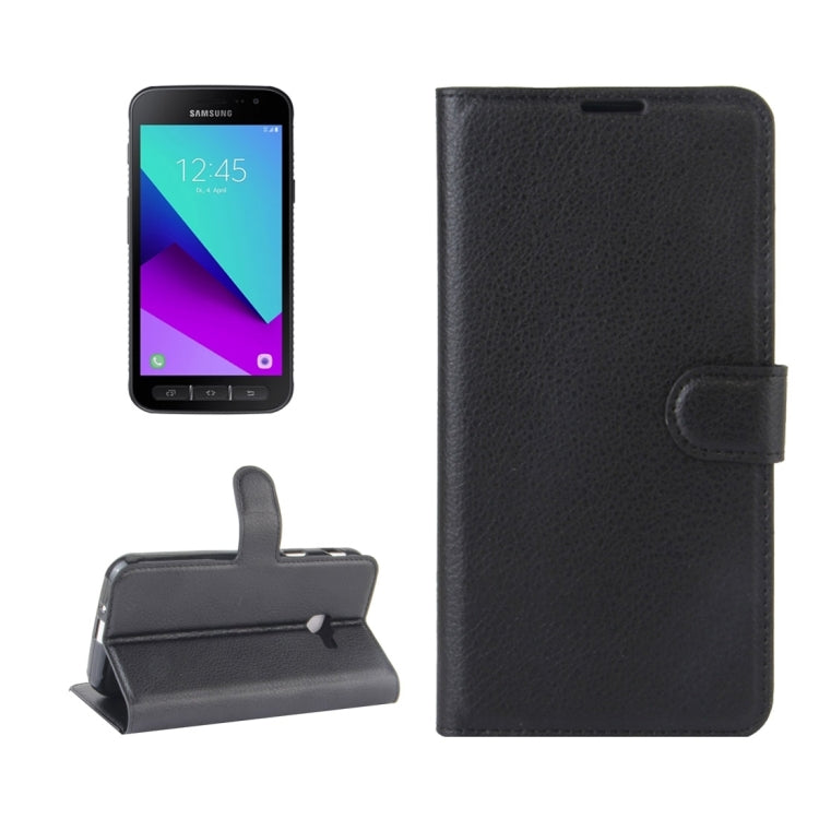 For Galaxy Xcover 4 / G390F Litchi Texture Horizontal Flip Leather Case with Card Slots & Wallet & Holder