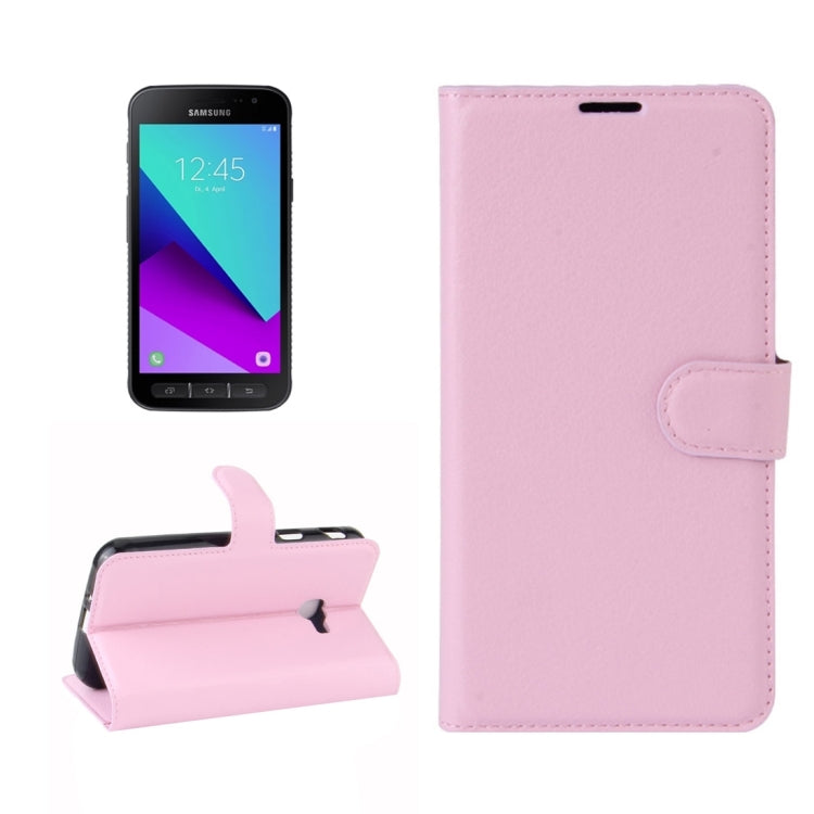 For Galaxy Xcover 4 / G390F Litchi Texture Horizontal Flip Leather Case with Card Slots & Wallet & Holder
