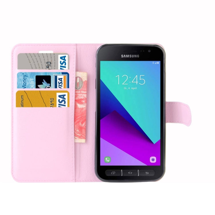 For Galaxy Xcover 4 / G390F Litchi Texture Horizontal Flip Leather Case with Card Slots & Wallet & Holder