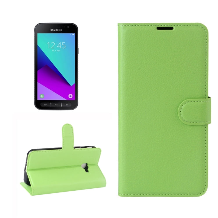 For Galaxy Xcover 4 / G390F Litchi Texture Horizontal Flip Leather Case with Card Slots & Wallet & Holder