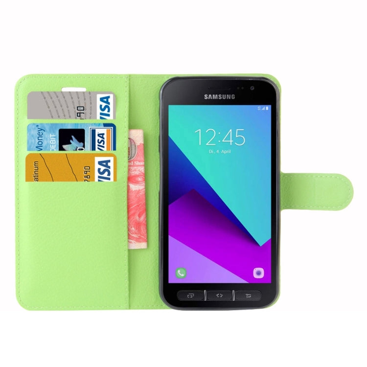 For Galaxy Xcover 4 / G390F Litchi Texture Horizontal Flip Leather Case with Card Slots & Wallet & Holder