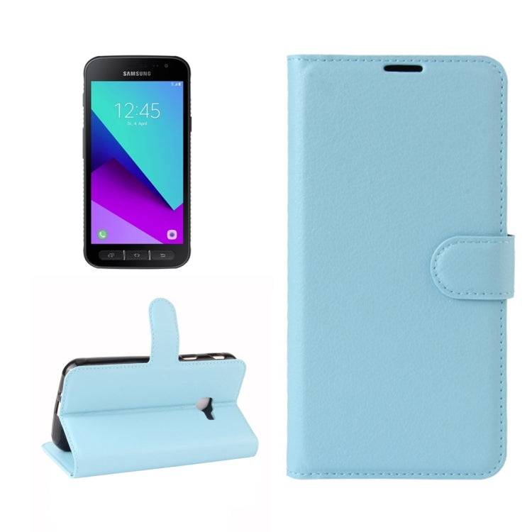 For Galaxy Xcover 4 / G390F Litchi Texture Horizontal Flip Leather Case with Card Slots & Wallet & Holder
