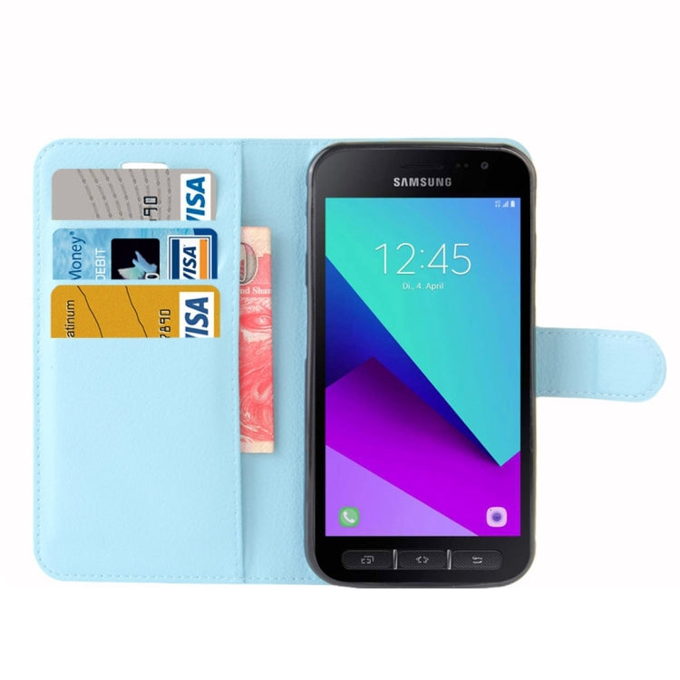 For Galaxy Xcover 4 / G390F Litchi Texture Horizontal Flip Leather Case with Card Slots & Wallet & Holder