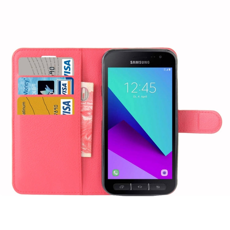 For Galaxy Xcover 4 / G390F Litchi Texture Horizontal Flip Leather Case with Card Slots & Wallet & Holder