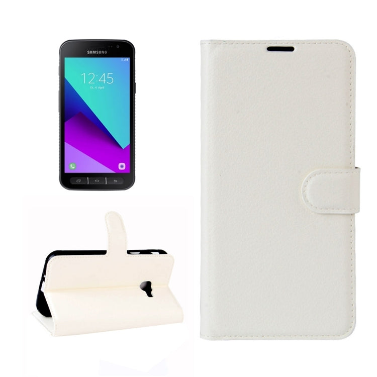 For Galaxy Xcover 4 / G390F Litchi Texture Horizontal Flip Leather Case with Card Slots & Wallet & Holder