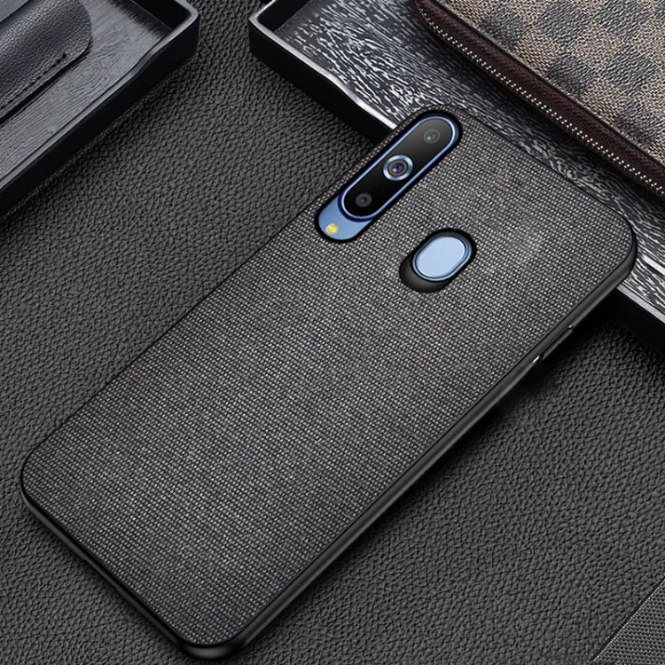Shockproof Cloth Texture PC+ TPU Protective Case for Galaxy A20