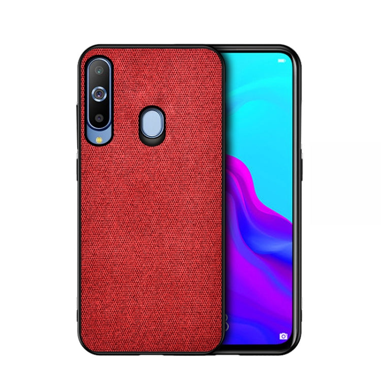 Shockproof Cloth Texture PC+ TPU Protective Case for Galaxy A20
