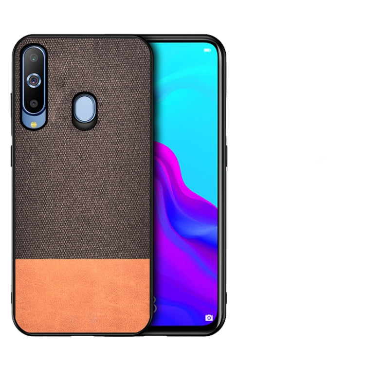 Shockproof Splicing PU + Cloth Protective Case for Galaxy A20