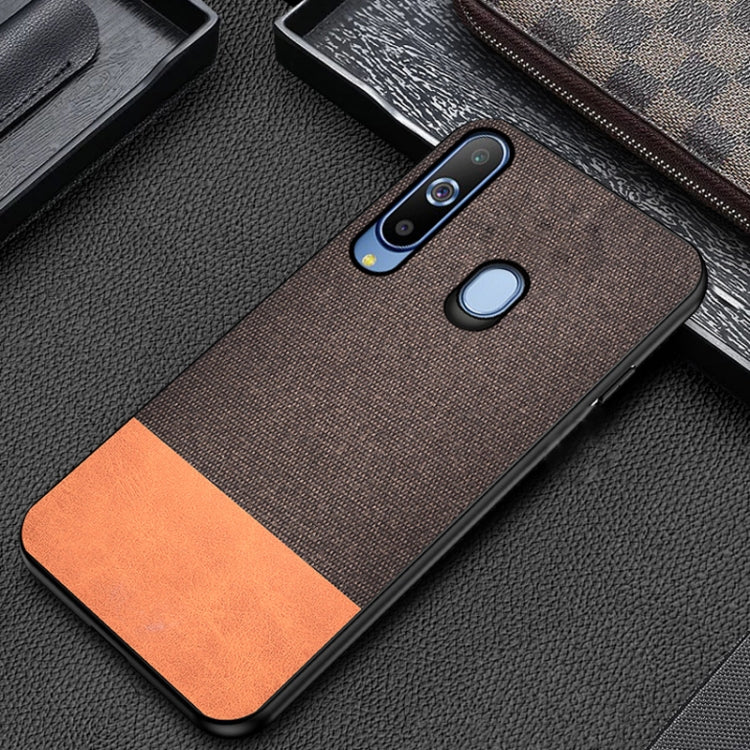 Shockproof Splicing PU + Cloth Protective Case for Galaxy A20