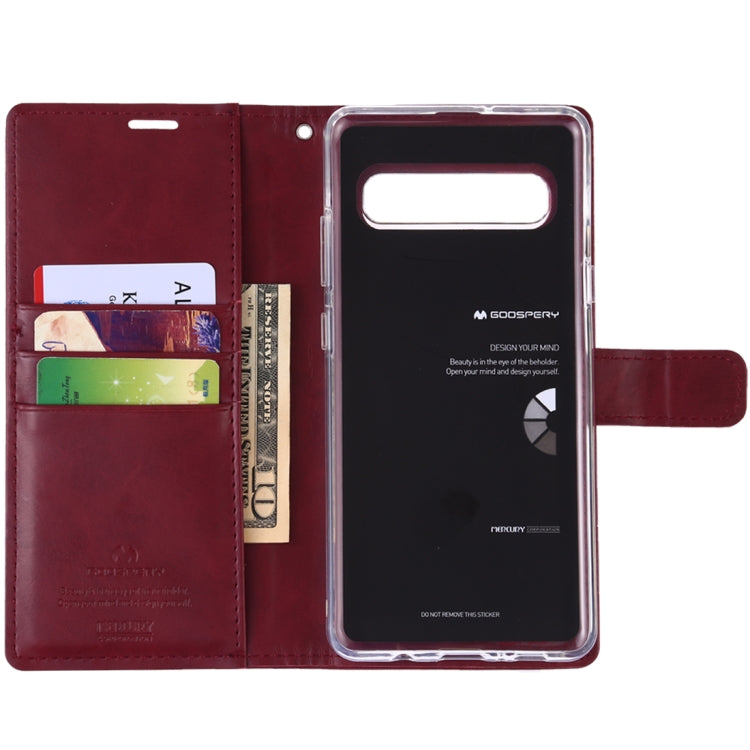 GOOSPERY Blue Moon Cowhide Texture Horizontal Flip PU Leather Case for Galaxy S10 5G, with Holder & Card Slots & Wallet