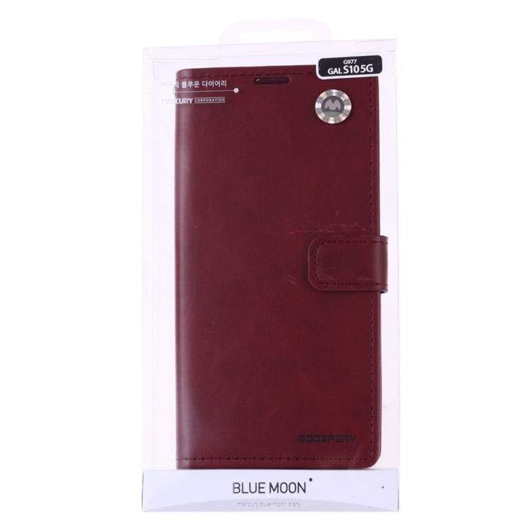 GOOSPERY Blue Moon Cowhide Texture Horizontal Flip PU Leather Case for Galaxy S10 5G, with Holder & Card Slots & Wallet