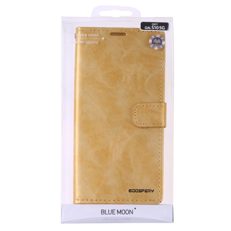 GOOSPERY Blue Moon Cowhide Texture Horizontal Flip PU Leather Case for Galaxy S10 5G, with Holder & Card Slots & Wallet