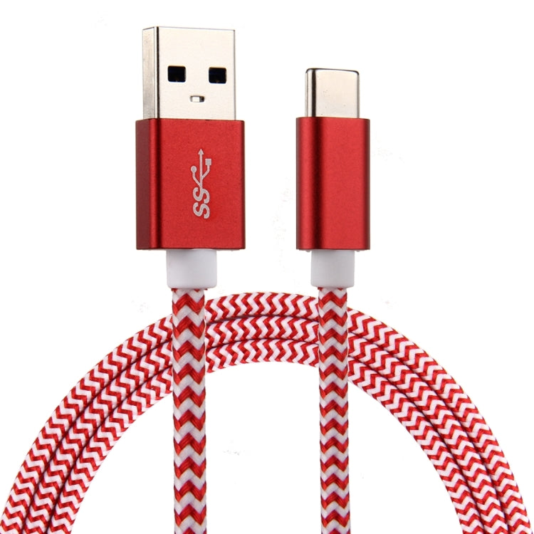 ULT-unite 1m Knit Texture USB 3.0 to USB-C / Type-C All-copper Wire Data Sync Charging Cable, For Galaxy S8 & S8 + / LG G6 / Huawei P10 & P10 Plus / Oneplus 5 / Xiaomi Mi 6 & Max 2 and other Smartphones