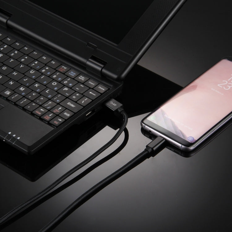 ULT-unite 1.5m Knit Texture USB 3.0 to USB-C / Type-C All-copper Wire Data Sync Charging Cable, For Galaxy S8 & S8 + / LG G6 / Huawei P10 & P10 Plus / Oneplus 5 / Xiaomi Mi 6 & Max 2 and other Smartphones