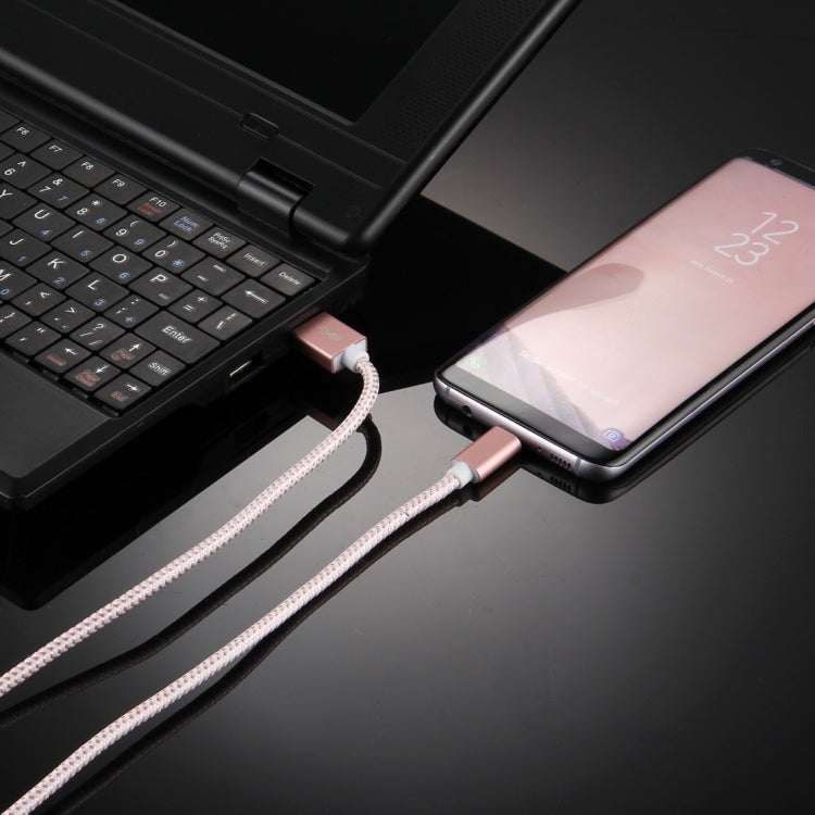 ULT-unite 1.5m Knit Texture USB 3.0 to USB-C / Type-C All-copper Wire Data Sync Charging Cable, For Galaxy S8 & S8 + / LG G6 / Huawei P10 & P10 Plus / Oneplus 5 / Xiaomi Mi 6 & Max 2 and other Smartphones