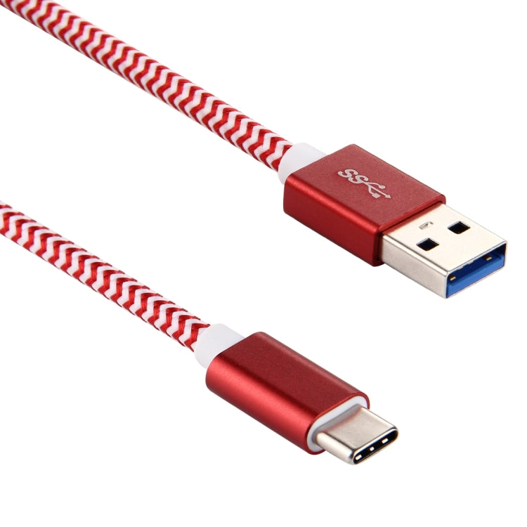 ULT-unite 1.5m Knit Texture USB 3.0 to USB-C / Type-C All-copper Wire Data Sync Charging Cable, For Galaxy S8 & S8 + / LG G6 / Huawei P10 & P10 Plus / Oneplus 5 / Xiaomi Mi 6 & Max 2 and other Smartphones
