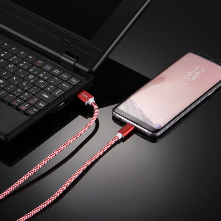 ULT-unite 2m Knit Texture USB 3.0 to USB-C / Type-C All-copper Wire Data Sync Charging Cable, For Galaxy S8 & S8 + / LG G6 / Huawei P10 & P10 Plus / Oneplus 5 / Xiaomi Mi 6 & Max 2 and other Smartphones