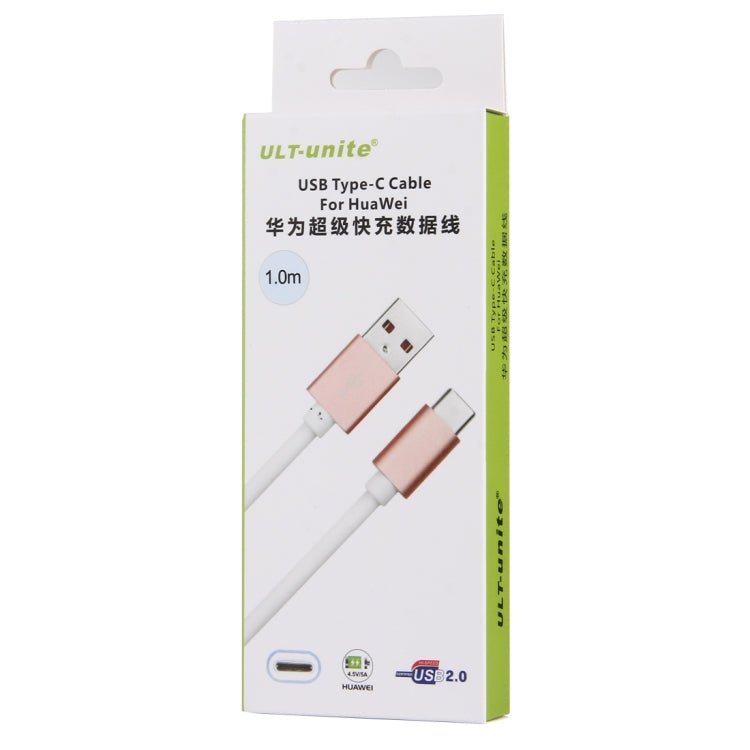 ULT-unite 1m USB 2.0 to USB-C / Type-C All-copper Wire Data Sync Fast Charging Cable, For Galaxy S8 & S8 + / LG G6 / Huawei P10 & P10 Plus / Oneplus 5 / Xiaomi Mi 6 & Max 2 and other Smartphones