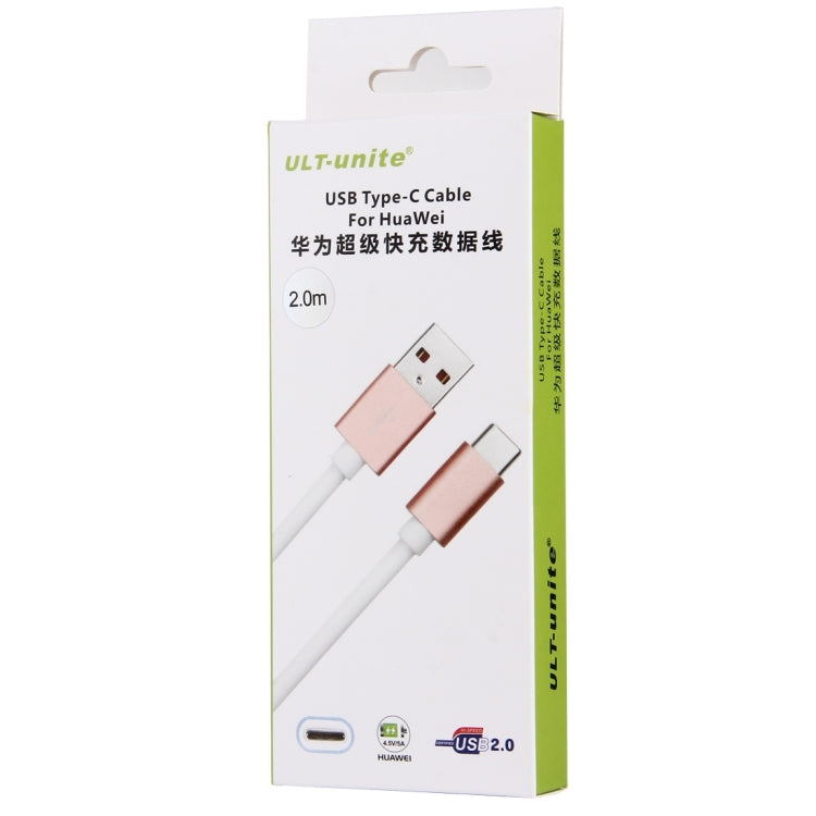 ULT-unite 2m USB 2.0 to USB-C / Type-C All-copper Wire Data Sync Fast Charging Cable, For Galaxy S8 & S8 + / LG G6 / Huawei P10 & P10 Plus / Oneplus 5 / Xiaomi Mi 6 & Max 2 and other Smartphones