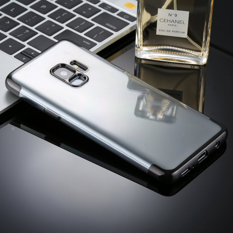 For Galaxy S9 Three Sections Electroplating Side TPU Protective Back Case