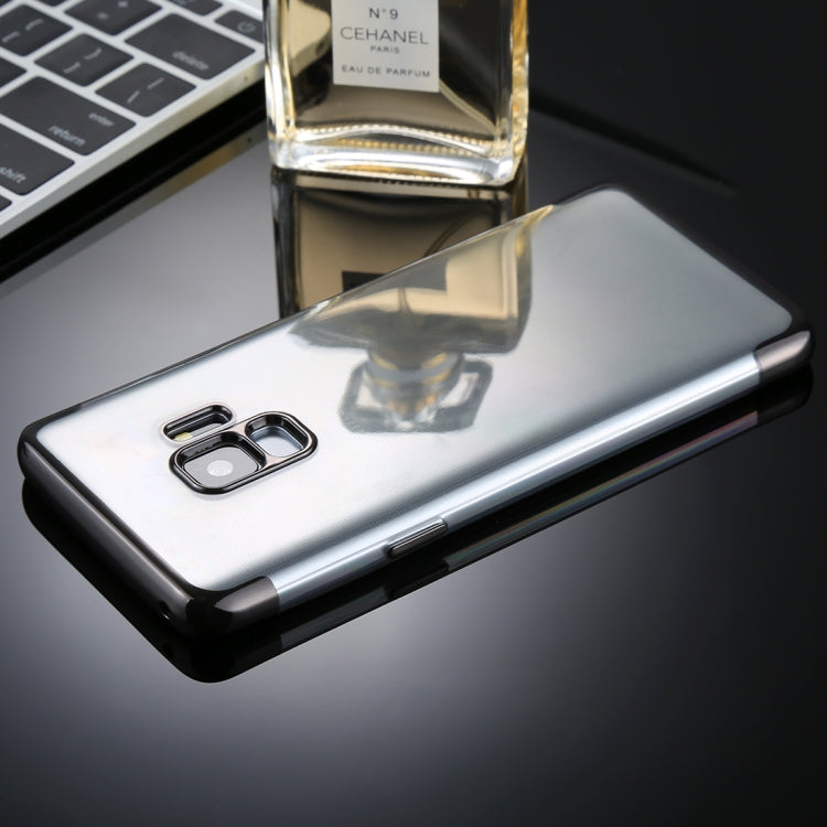 For Galaxy S9 Three Sections Electroplating Side TPU Protective Back Case