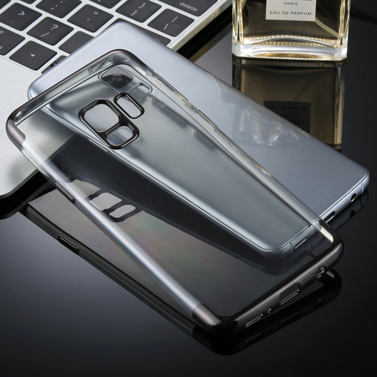 For Galaxy S9 Three Sections Electroplating Side TPU Protective Back Case
