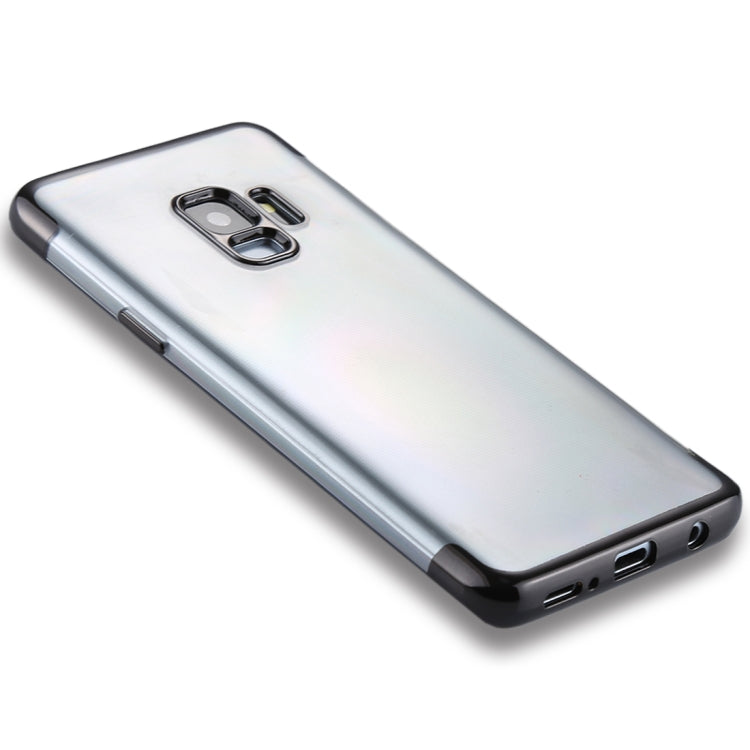 For Galaxy S9 Three Sections Electroplating Side TPU Protective Back Case