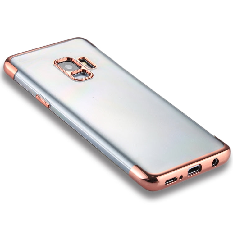 For Galaxy S9 Three Sections Electroplating Side TPU Protective Back Case