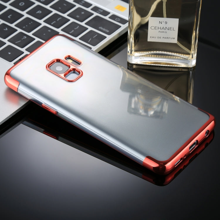 For Galaxy S9 Three Sections Electroplating Side TPU Protective Back Case