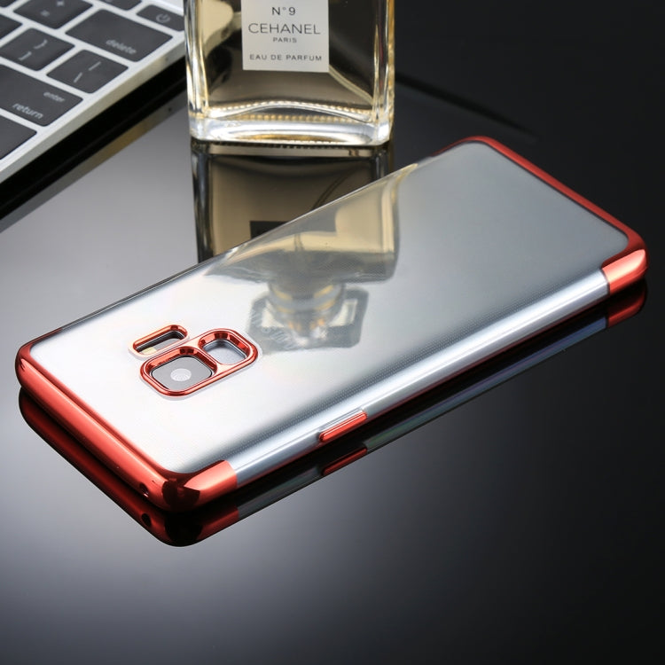 For Galaxy S9 Three Sections Electroplating Side TPU Protective Back Case