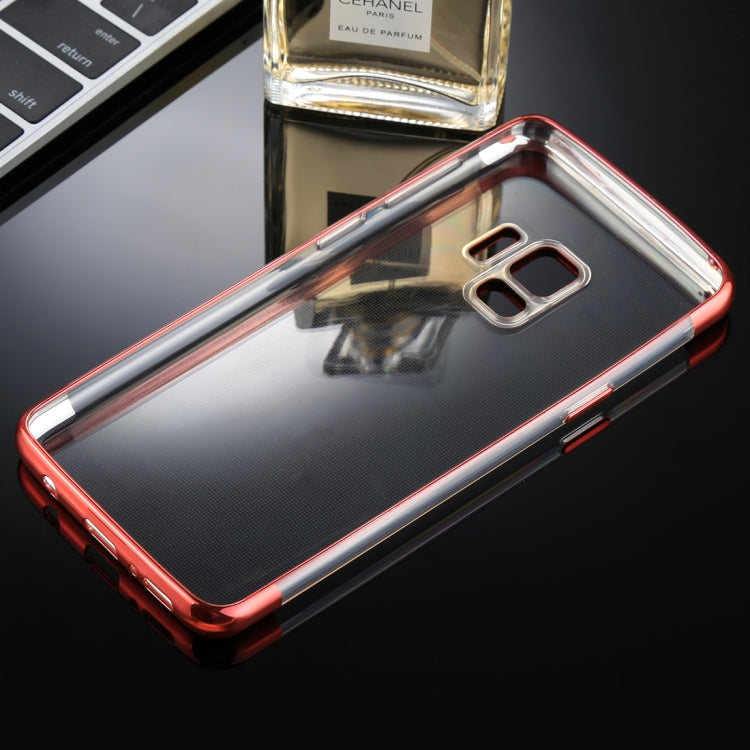 For Galaxy S9 Three Sections Electroplating Side TPU Protective Back Case