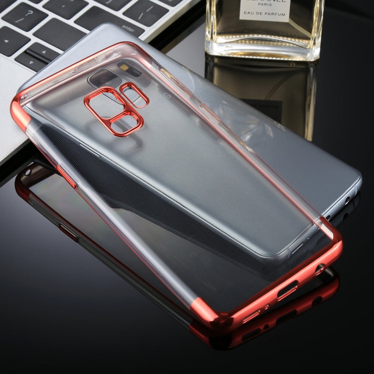 For Galaxy S9 Three Sections Electroplating Side TPU Protective Back Case
