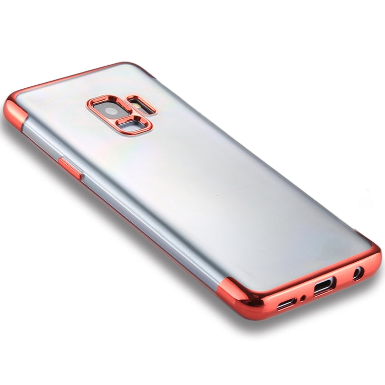 For Galaxy S9 Three Sections Electroplating Side TPU Protective Back Case