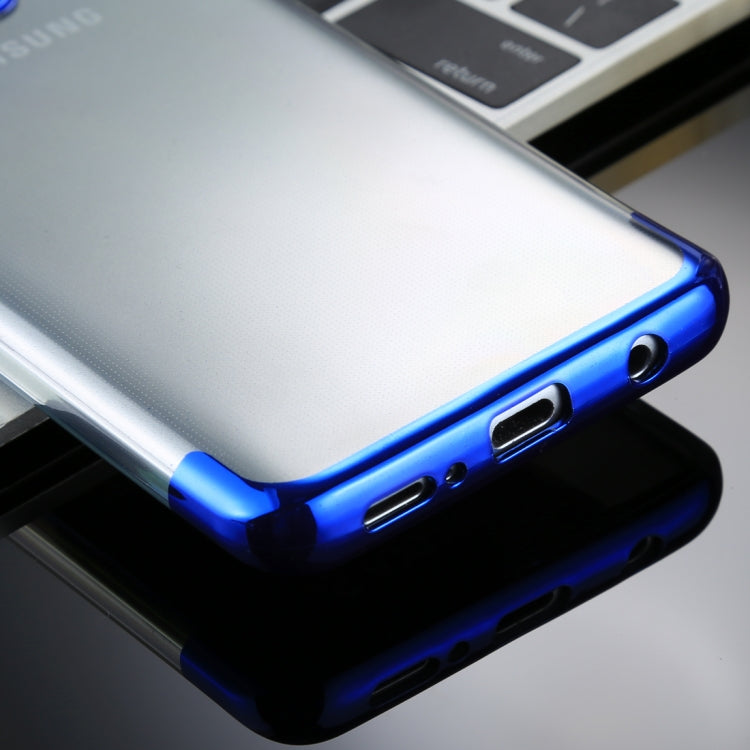 For Galaxy S9+ Three Sections Electroplating Side TPU Protective Back Case