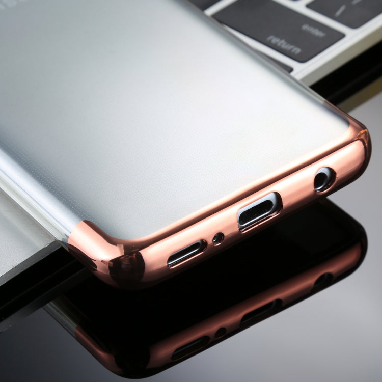 For Galaxy S9+ Three Sections Electroplating Side TPU Protective Back Case