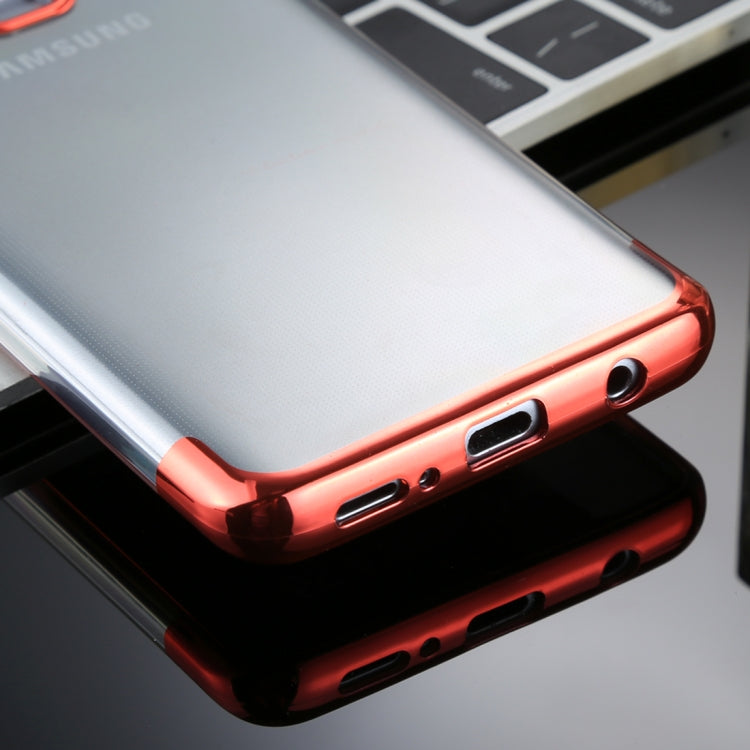 For Galaxy S9+ Three Sections Electroplating Side TPU Protective Back Case