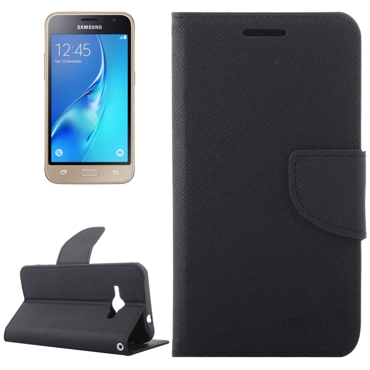 For Galaxy J1(2016) / J120 Cross Texture Horizontal Flip Leather Case with Magnetic Buckle & Holder & Card Slots & Wallet