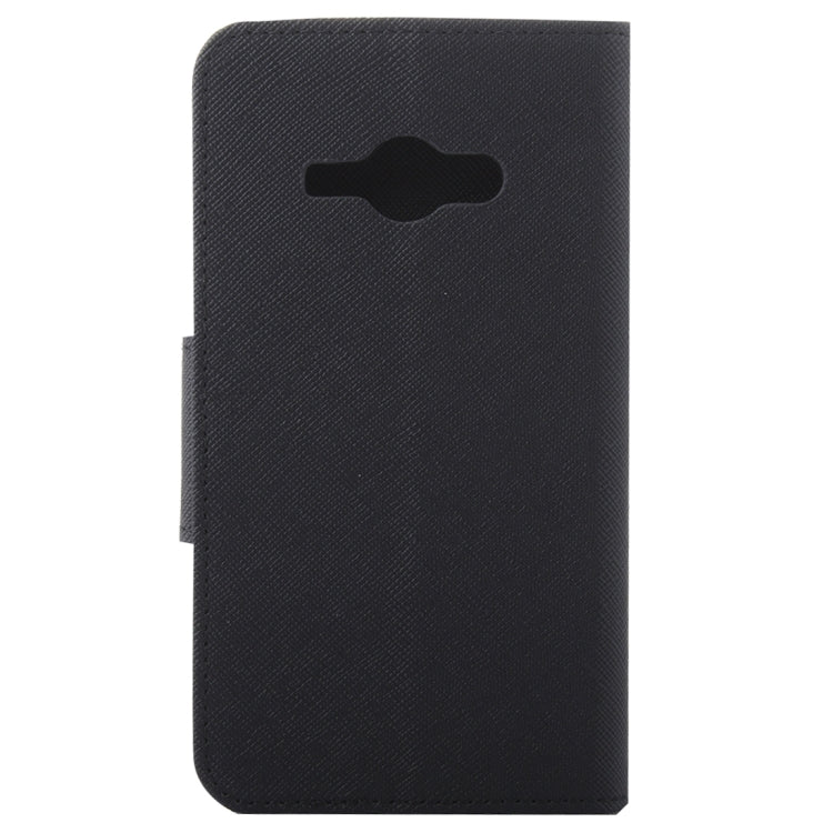 For Galaxy J1(2016) / J120 Cross Texture Horizontal Flip Leather Case with Magnetic Buckle & Holder & Card Slots & Wallet